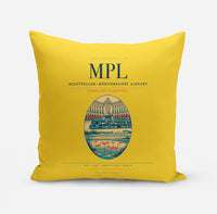 Thumbnail for Montpellier–Méditerranée Airport (MPL) design on yellow pillow
