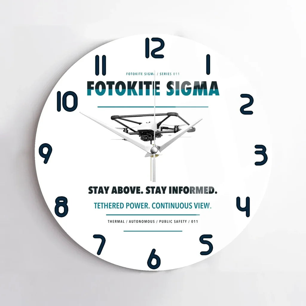 Fotokite Sigma design on white no frame wall clock