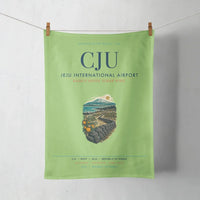Thumbnail for Jeju International Airport (CJU) design on light green towel