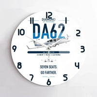 Thumbnail for Diamond DA62 design on white no frame wall clock