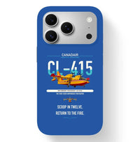 Thumbnail for Canadair CL-415 design on blue magsafe iphone case, for iPhone 17 Pro