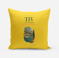 Thumbnail for Tivat Airport (TIV) design on yellow pillow