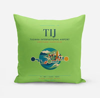 Thumbnail for Tijuana International Airport (TIJ) design on light green pillow