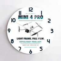 Thumbnail for DJI Mini 4 Pro design on white no frame wall clock