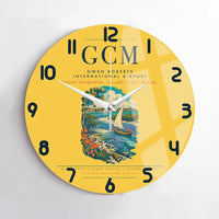 Thumbnail for Owen Roberts International Airport (GCM) design on yellow no frame wall clock