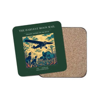 Thumbnail for The Harvest Moon Mail - Designed Coasters design on dark green 1-piece