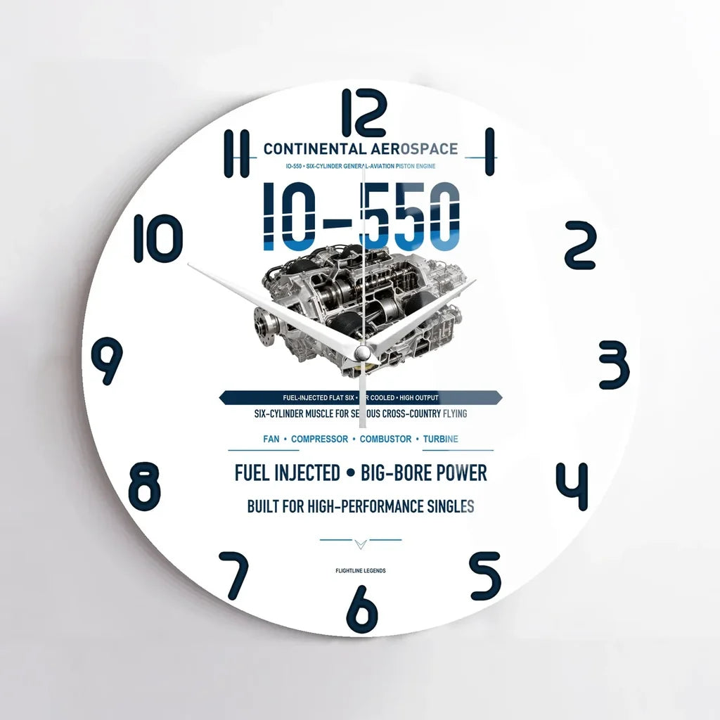 IO-550 design on white no frame wall clock