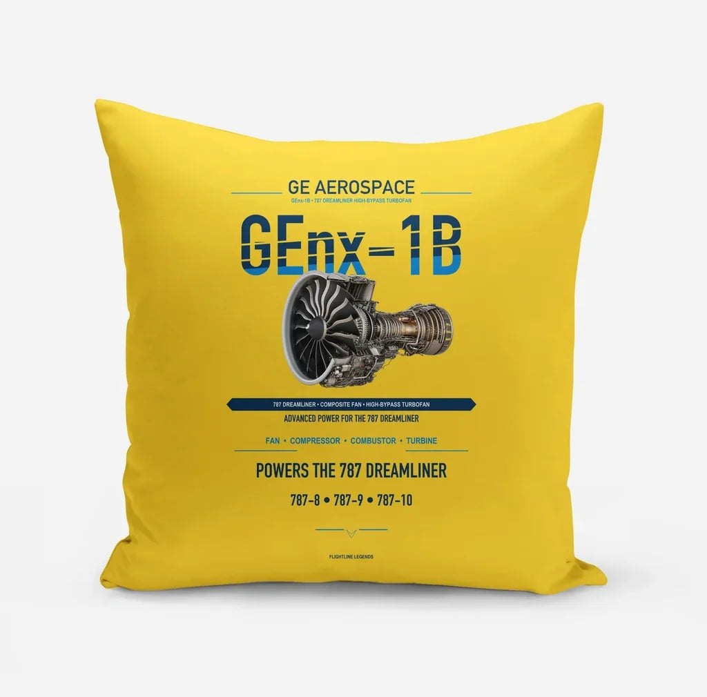 GEnx-1B design on yellow pillow