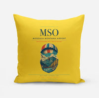 Thumbnail for Missoula Montana Airport (MSO) design on yellow pillow