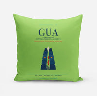 Thumbnail for Aeropuerto Internacional La Aurora (GUA) design on light green pillow