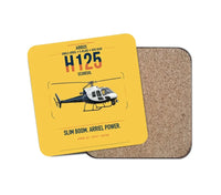 Thumbnail for Airbus H125 design on yellow 1 piece coaster