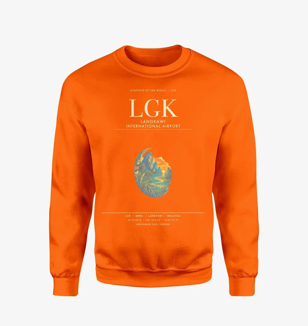Langkawi International Airport LGK Sweatshirt - Orange