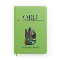 Thumbnail for Chicago O'Hare International Airport (ORD) design on light green notebook
