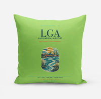 Thumbnail for New York LaGuardia Airport (LGA) design on light green pillow