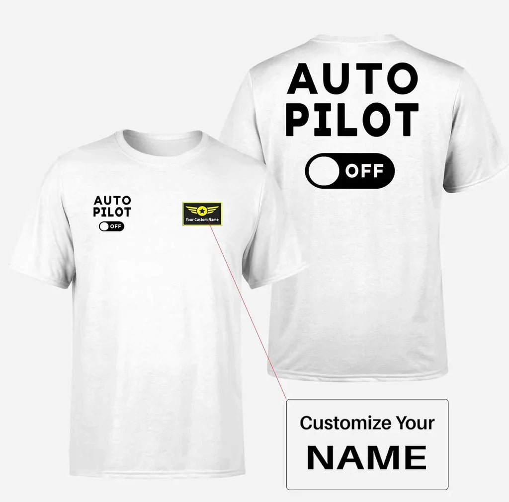 Customisable Auto Pilot Off Double-Side T T-Shirt - view 3