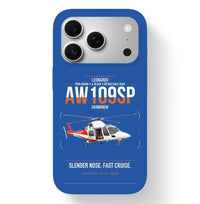 Thumbnail for Leonardo AW109SP GrandNew design on blue magsafe iphone case, for iPhone 17 Pro