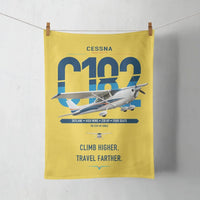 Thumbnail for Cessna 182 Skylane design on yellow towel