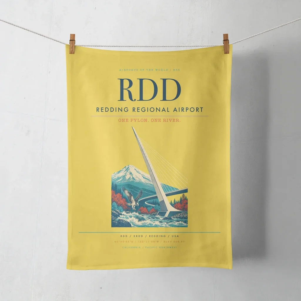 Redding Regional Airport (RDD) design on yellow towel