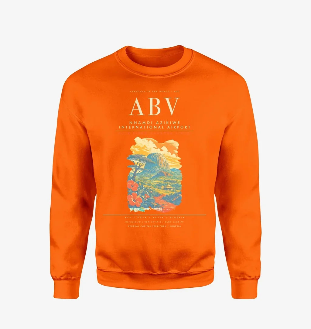 Nnamdi Azikiwe International Airport ABV Sweatshirt - Orange