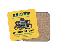 Thumbnail for DJI Avata design on yellow 1 piece coaster