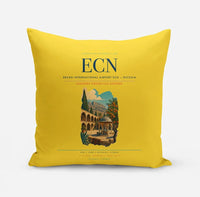 Thumbnail for Ercan International Airport (ECN) design on yellow pillow