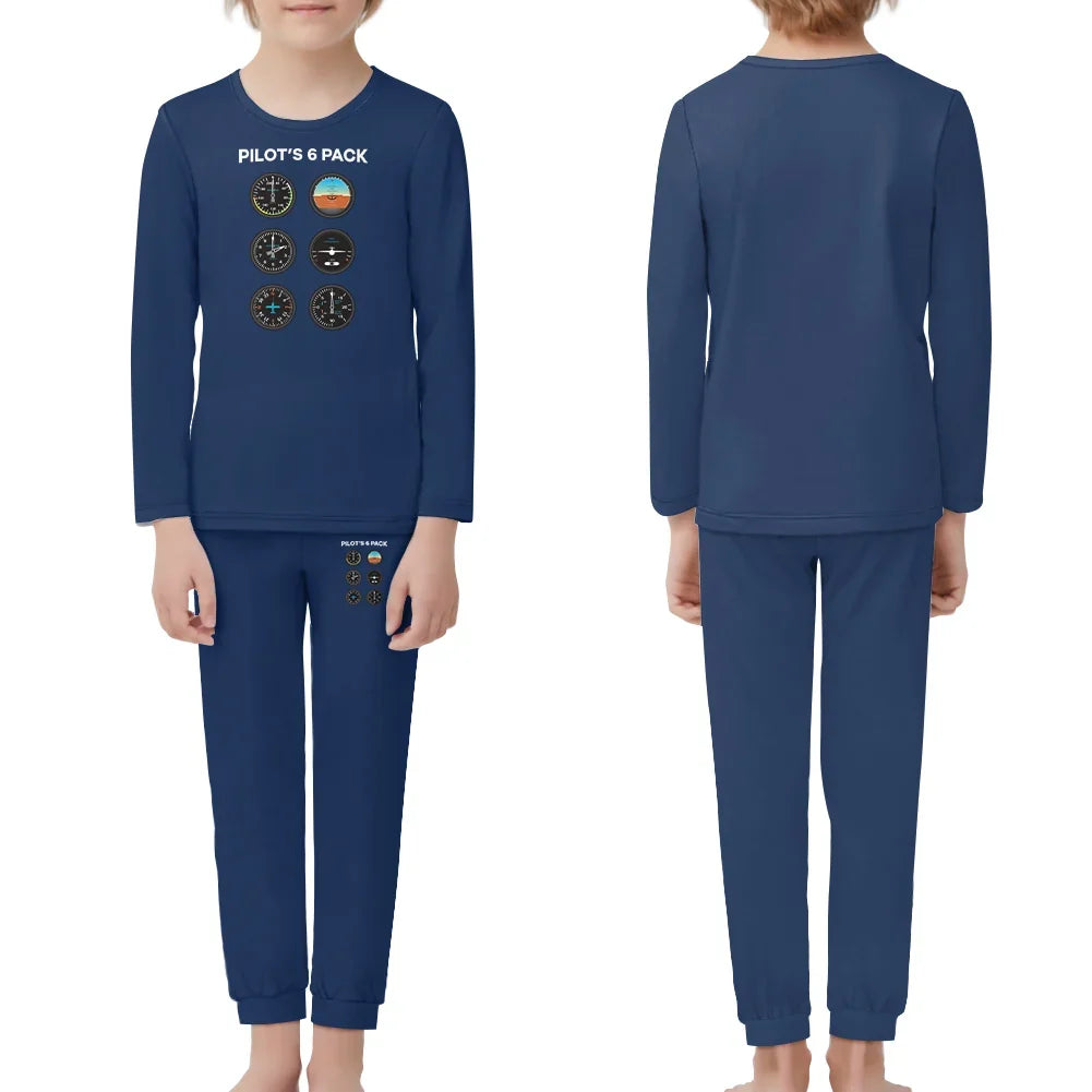 Pilot's 6 Pack children pajamas - Dark Blue