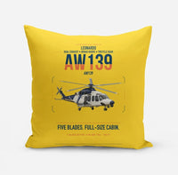 Thumbnail for Leonardo AW139 design on yellow pillow
