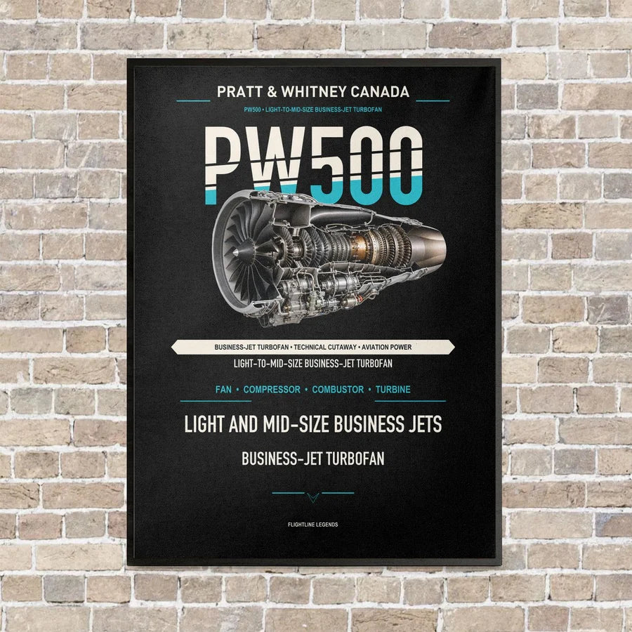 PW500 vertical canvas print - framed - black background