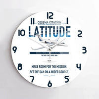 Thumbnail for Cessna Citation Latitude design on white no frame wall clock