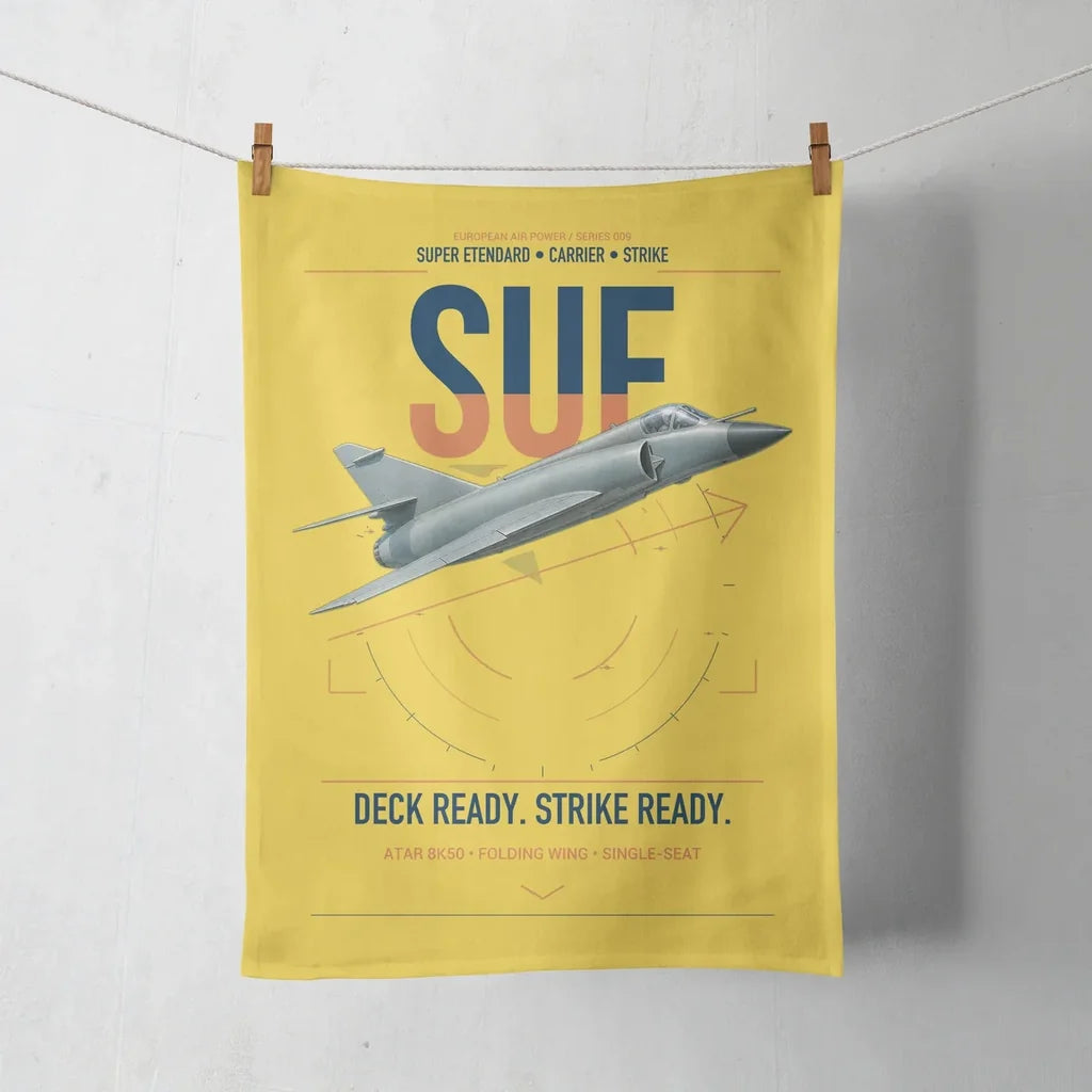 Dassault Super Étendard design on yellow towel