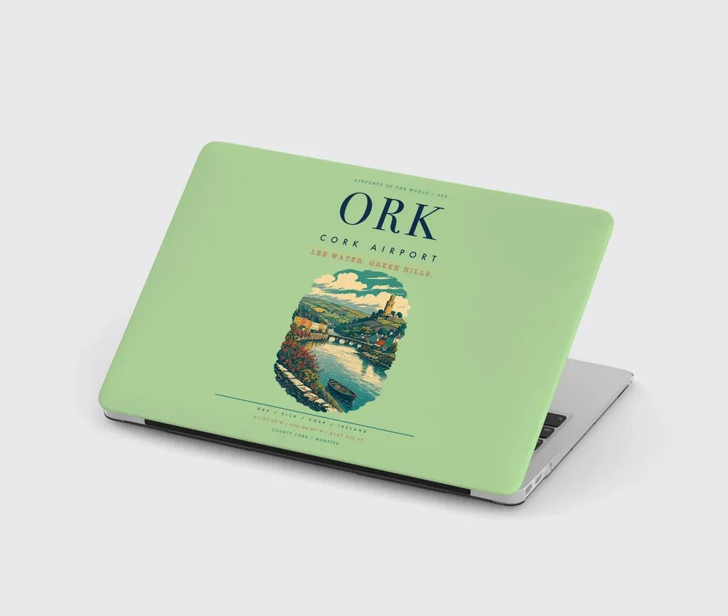 Cork Airport (ORK) design on light green MacBook case