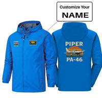 Thumbnail for Retro Piper PA-46 Rain Jacket - view 3