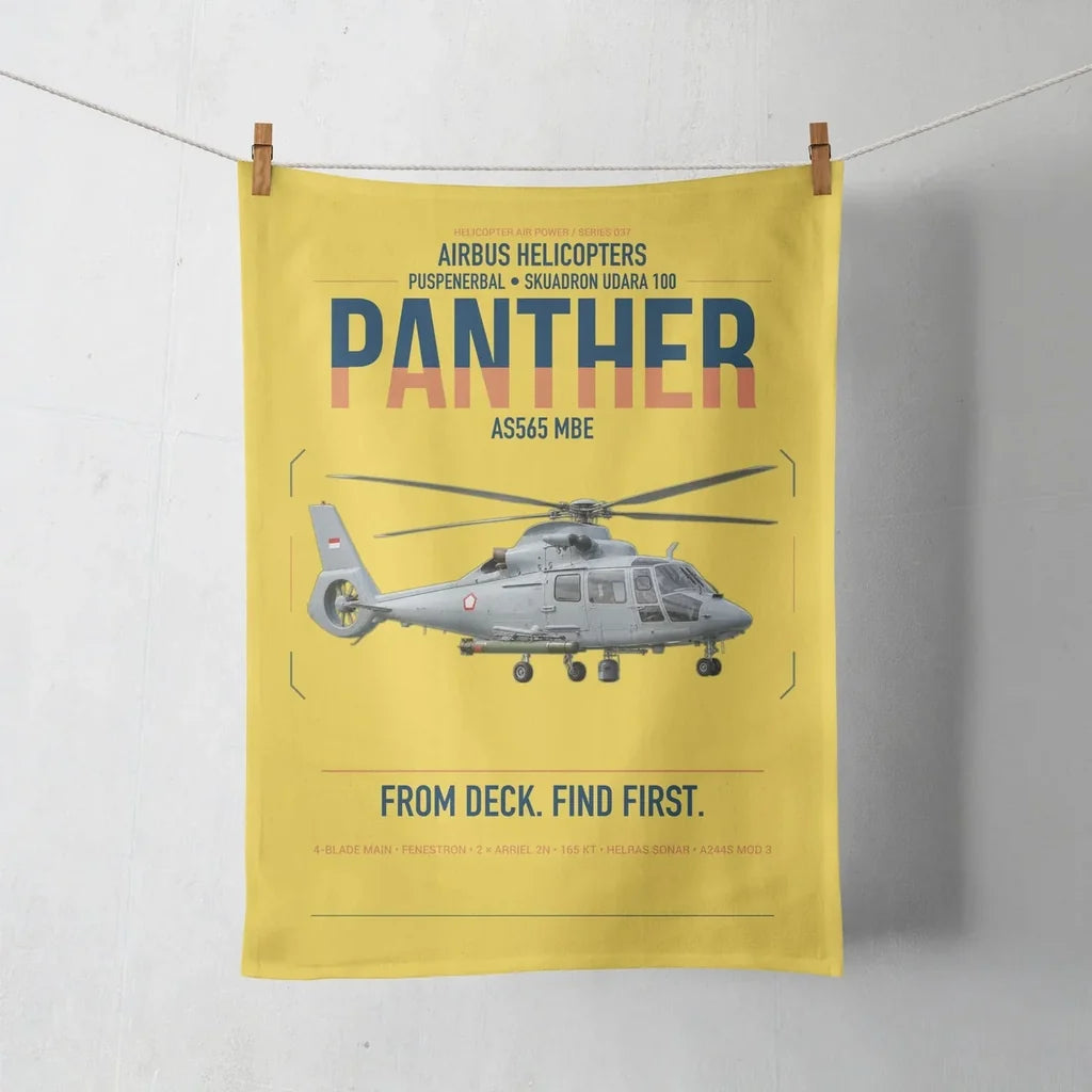 Airbus Helicopters AS565 MBe Panther design on yellow towel