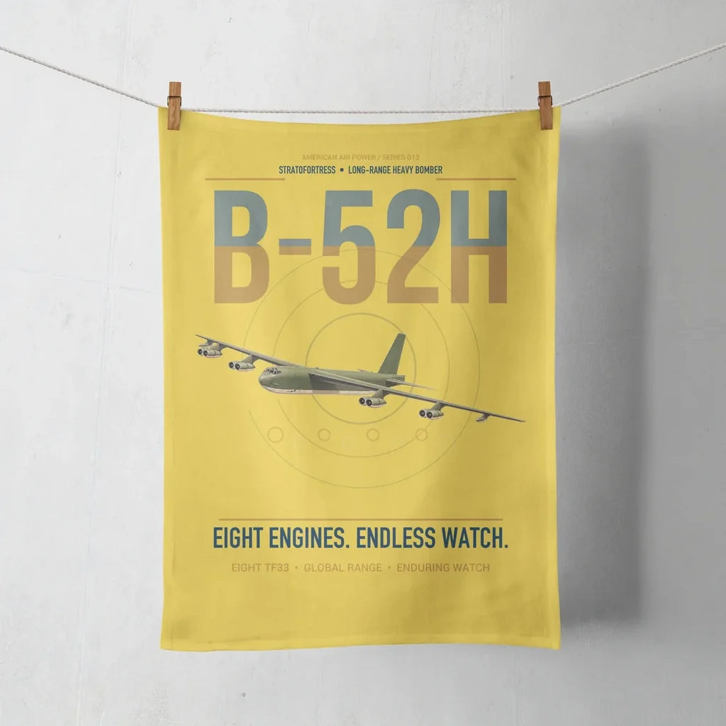 B-52H Stratofortress design on yellow towel