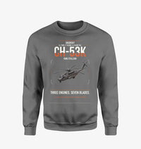 Thumbnail for Sikorsky CH-53K King Stallion design on gray sweatshirt
