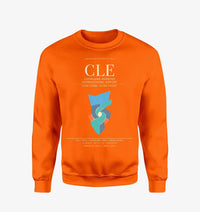 Thumbnail for Cleveland Hopkins International Airport CLE Sweatshirt - Orange