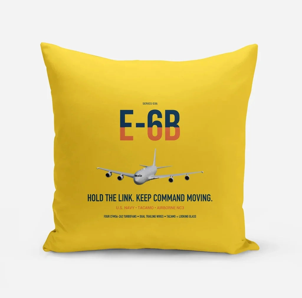 E-6B Mercury design on yellow pillow