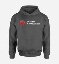 Thumbnail for Japan Airlines logo printed on dark gray hoodie