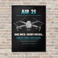 Thumbnail for DJI Air 2S vertical canvas print - framed - black background