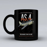 Thumbnail for Fairey Gannet AS.4 design on black ceramic mug, double-side print