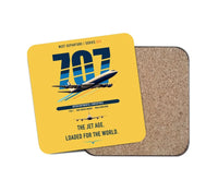 Thumbnail for Boeing 707-320C design on yellow 1 piece coaster