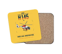 Thumbnail for Airbus H145 D3 design on yellow 1 piece coaster
