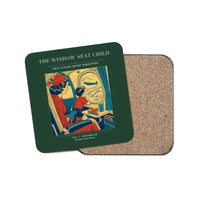 Thumbnail for The Window Seat Child - Designed Coasters design on dark green 1-piece