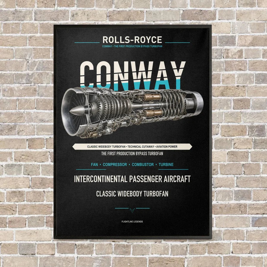 CONWAY vertical canvas print - framed - black background