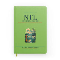 Thumbnail for Newcastle Airport (NTL) design on light green notebook