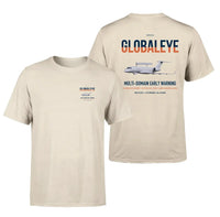 Thumbnail for Saab GlobalEye design on beige double-side t-shirt, double-side print