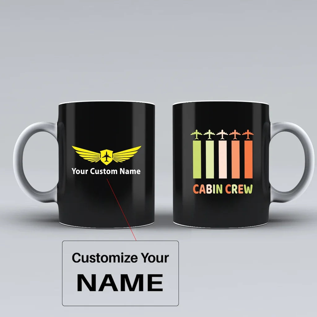 Customisable Colourful Cabin Crew Mug - view 3