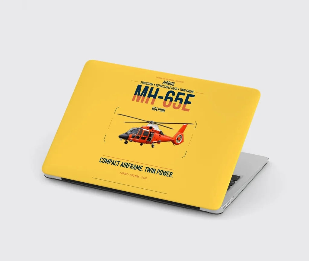 Airbus MH-65E Dolphin design on yellow MacBook case