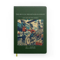 Thumbnail for VINTAGE G4311 - The Bicycle Messenger Handoff - Designed Notebooks design on darkgreen