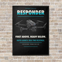 Thumbnail for BRINC Responder vertical canvas print - framed - black background